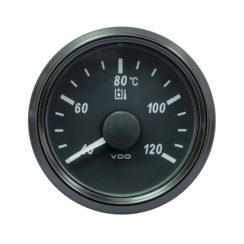 VDO SingleViu 1414 Hydraulic Temperature 120°C Black 52mm